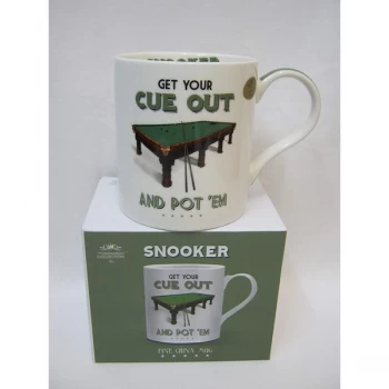 image of Snooker Fine China Mug By Lesser & Pavey