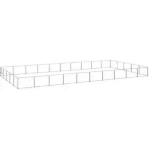Image of Vidaxl - Dog Kennel Silver 50 m² Steel Silver