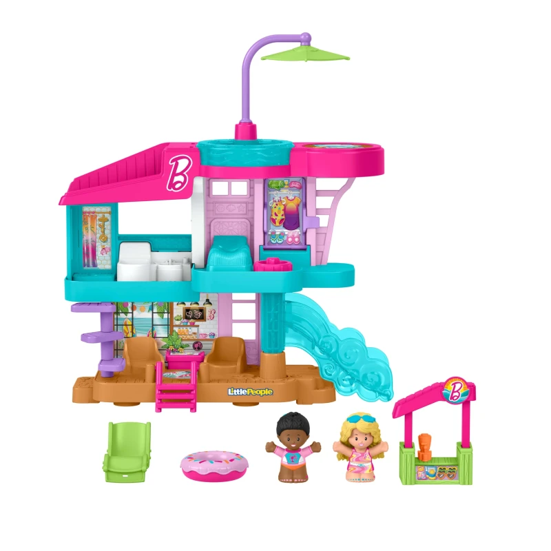 Image of Barbie|Fisher Price Little People Barbie Beach House - Barbie Female TR31601