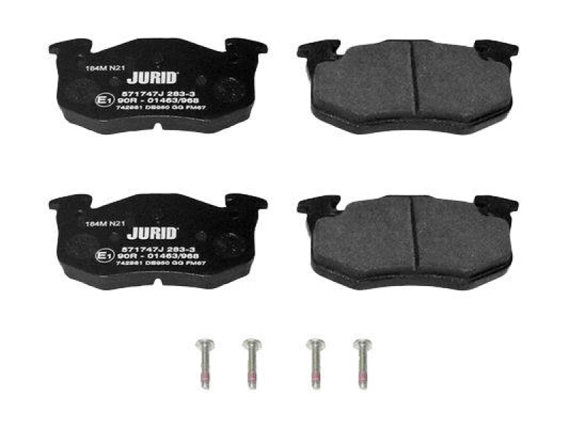 Image of JURID 571747J Brake pad set not prepared for wear warning indicator, with accessories Brake Pad Set,disc brake (402)