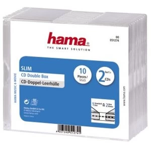 image of Hama Slim Double CD Jewel Case