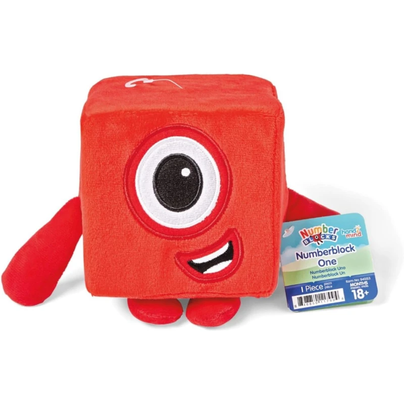 Image of Numberblocks One Plush Girls & Boys, Soft Toys for Toddlers by Learning Resources - Ages 18 Months+