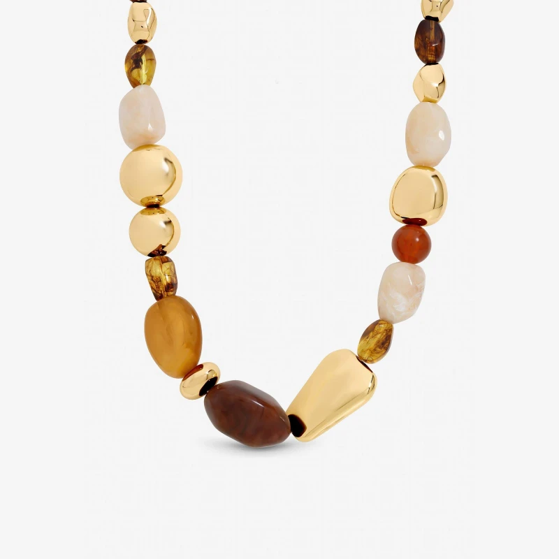 Image of Mood Gold Polished and Resin Allway Necklace Chain Necklaces One Size Gold 41026310000