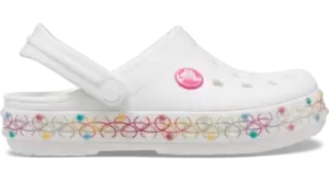 Image of Crocs Toddler Crocband Necklace Band Clogs Kids White / Multi C4