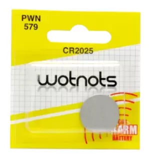 Image of Coin Cell Battery CR2025 - Lithium 3V PWN579 WOT-NOTS