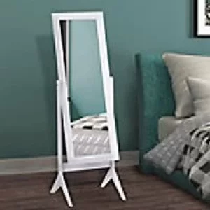 image of Homcom Freestanding Jewellery Mirror White