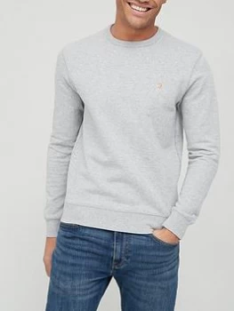Image of Farah Tim Sweatshirt - Light Grey Marl , Light Grey Marl, Size XL, Men