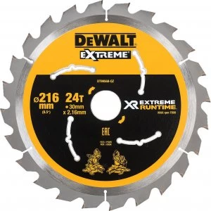 Image of DEWALT Extreme Runtime Circular Saw Blade 216mm 24T 30mm