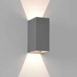 Image of Oslo LED Outdoor Wall Light Textured Grey IP65