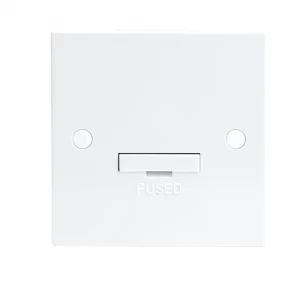 Image of KnightsBridge 13A White Connection Unit Fused and Flex Outlet Electric Wall Plate