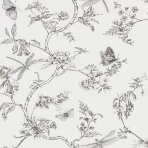 Image of Superfresco Easy Wallpaper Nature Trail White and Grey Mica Paper