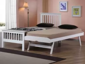 Image of Flintshire Pentre 3ft Single White Wooden Guest Bed Frame