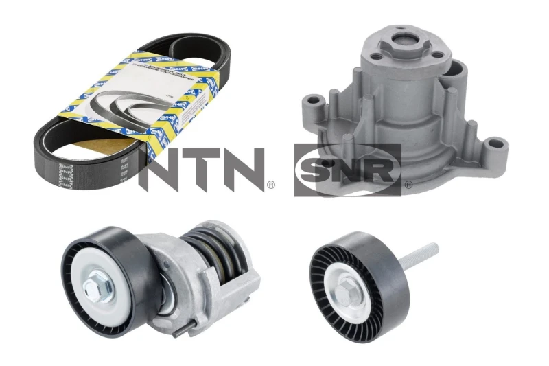 Image of Water Pump + V-Ribbed Belt Kit SNR KAP857.141
