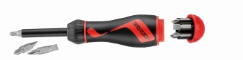 Image of Teng Tools MDR915 Reversible Ratchet Screwdriver with 7 Double Ended Bits