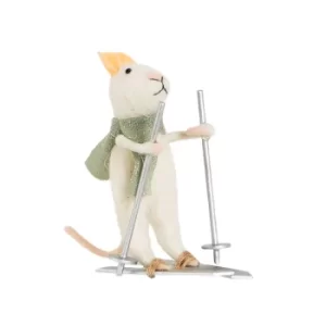 Image of Skiing Wonderland Mouse Felt Decoration