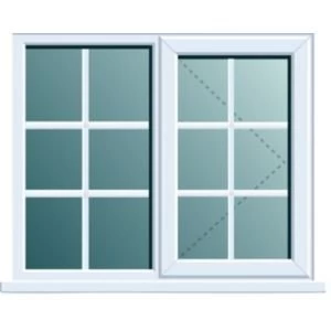 Image of White PVCu RH Side hung with fixed lite RH Window H1120mm W1190mm