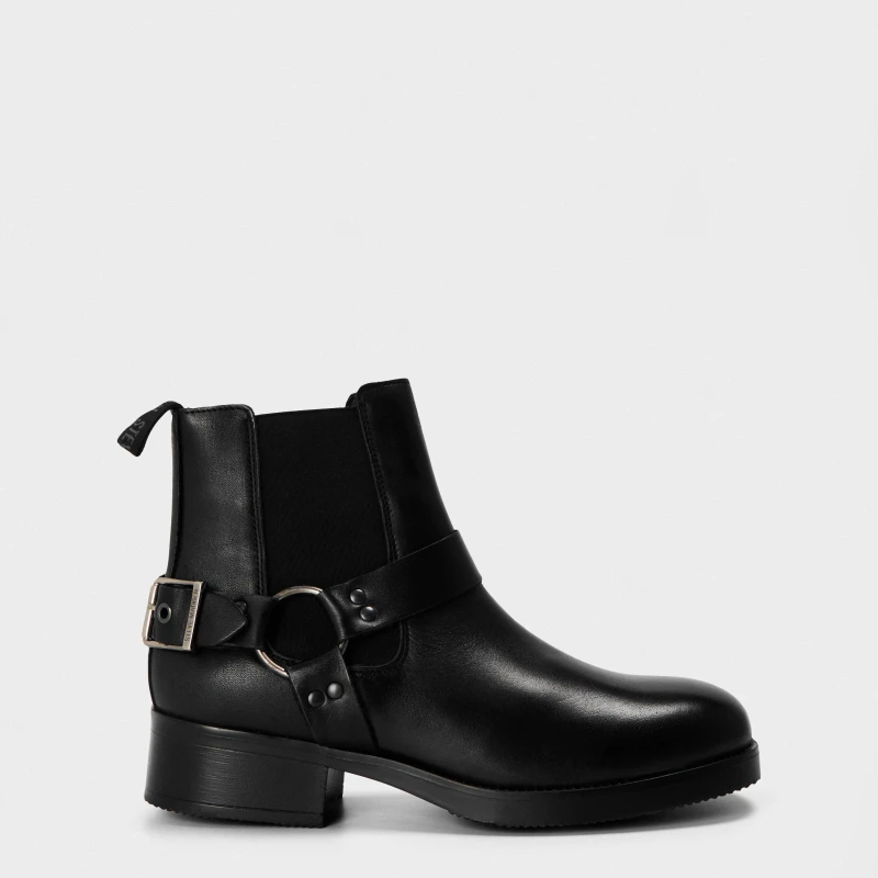 Image of Steve Madden Mens Antonn Ankle Heeled Boots Black Lthr male 6 (39)