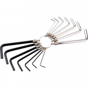 Image of Draper 14 Piece Hexagon Allen Keyring Set Metric and Imperial