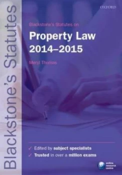 Image of Blackstones Statutes on Property Law 2014-2015 by Meryl Thomas Paperback