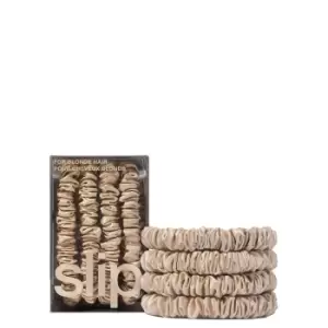Image of Slip Pure Silk Skinny Scrunchies - Colour Blonde