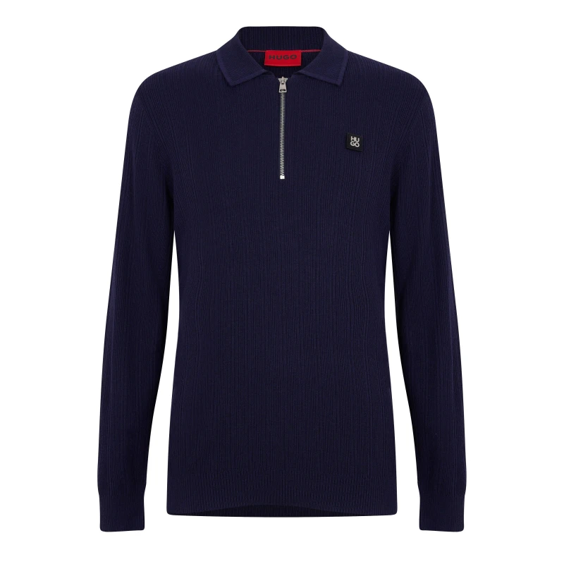 Image of Hugo Sastoro 1/4 Zip Top Navy male L