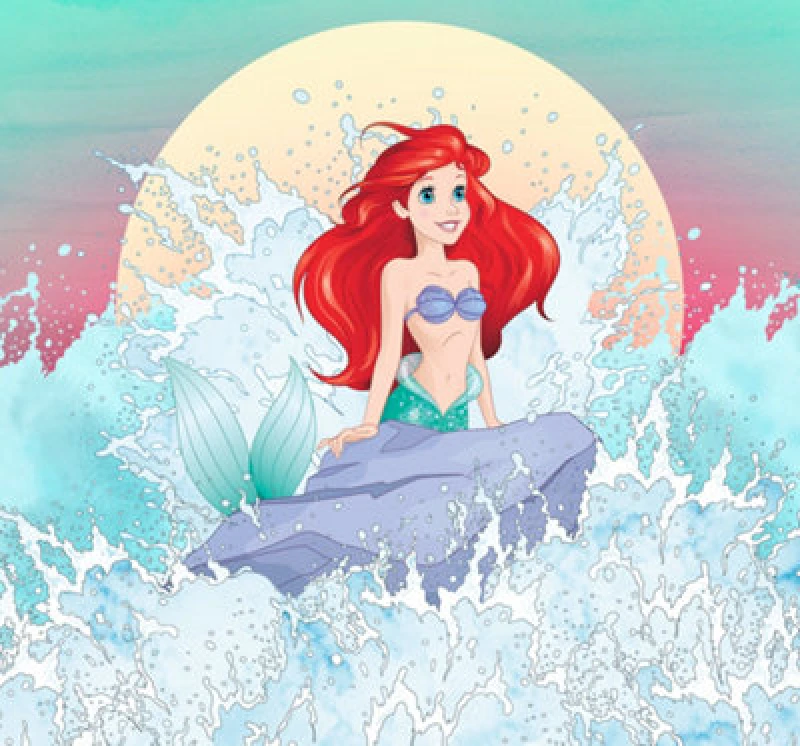 Image of Komar Disney Princess Ariel Rise Wall Mural, 2.8M X 3M