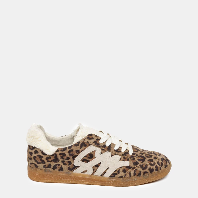 Image of Steve Madden Womens Elora Low-Top Trainers Leopard female 5 (38)