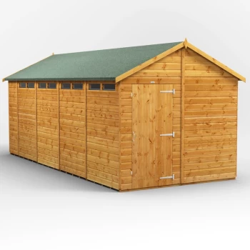Image of 18x8 Power Apex Security Shed - Brown
