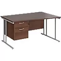 image of Dams International Wave Desk MC14WRP2SW 1,400 x 725 x 800 - 990 mm