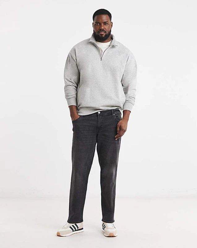 Image of jack & jones Jack & Jones Loose Tapered Fit Mike Jean Black - JACK & JONES - Size: 46L Black Male 46L NT20728