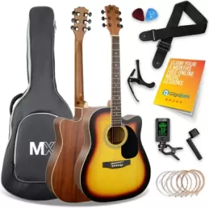 image of 3rd Avenue MX Cutaway Acoustic Guitar Pack - Sunburst