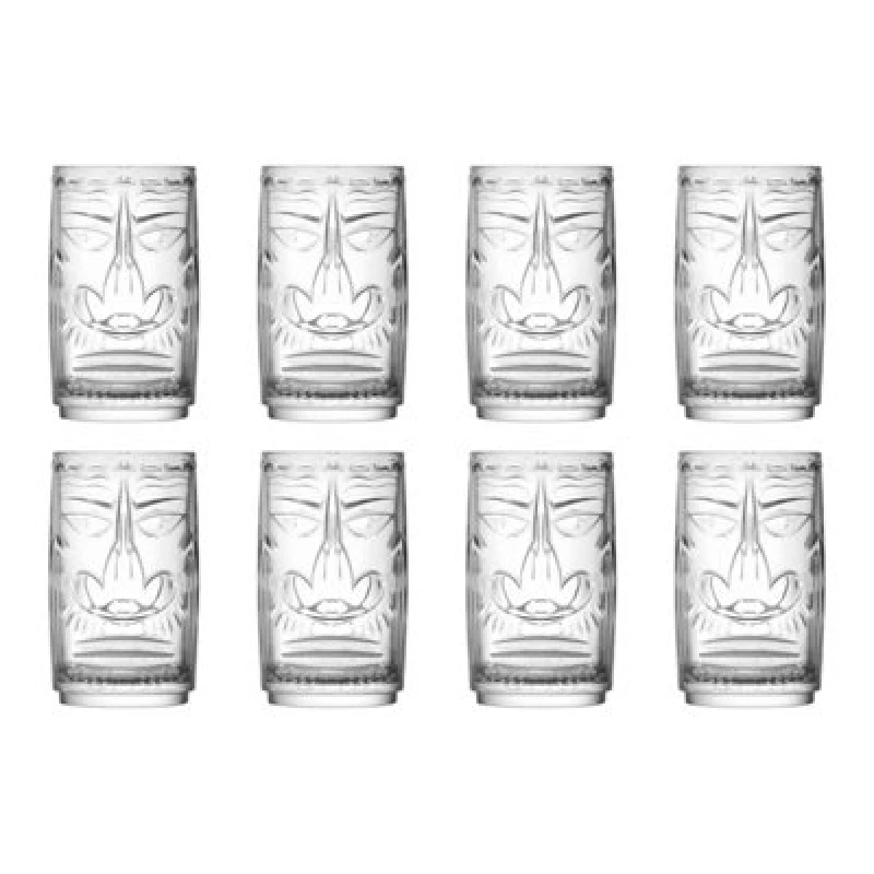 Image of RCR Crystal Tiki Sardinia Highball Glasses - 460ml - Pack of 8 in Clear Clear Unisex