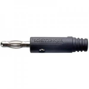 Image of Banana plug Plug straight Pin diameter 4mm Black Schuetzinger