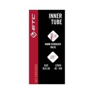 image of ETC Inner Tube 26 X 1.50 Schrader Valve 48mm