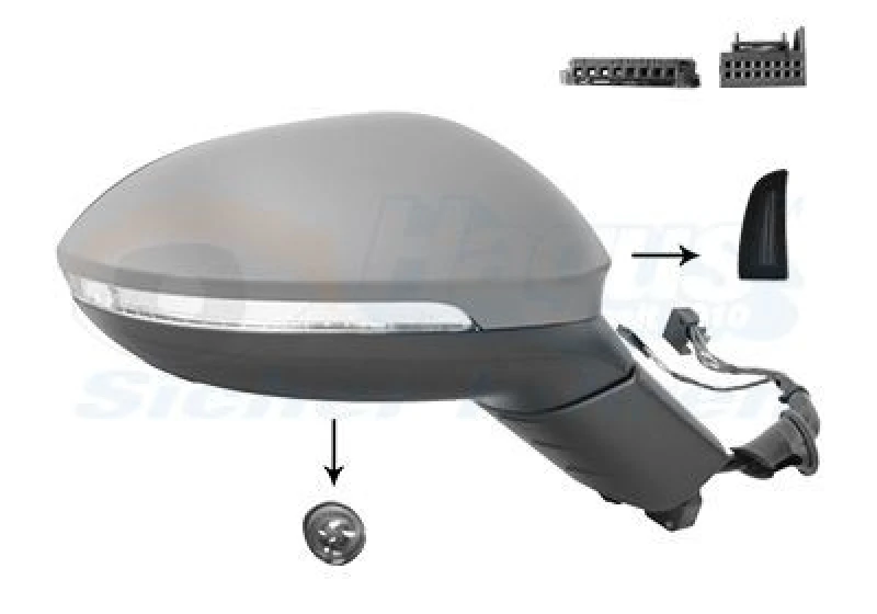 Image of VAN WEZEL Wing mirror VAN WEZEL 5713828