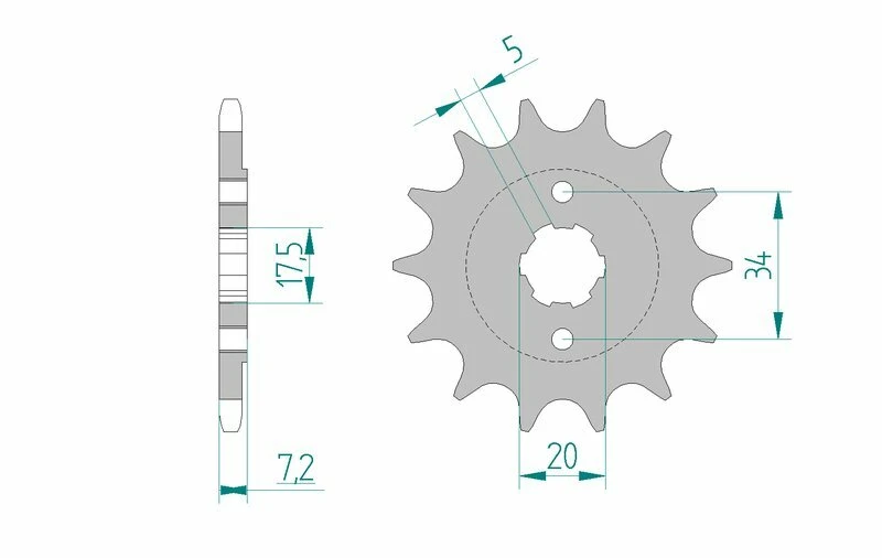Image of AFAM Steel Standard Front Sprocket 20305 - 520
