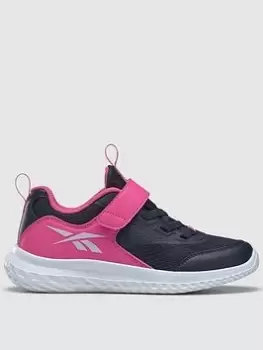 Reebok Kids Girls Rush Runner 4.0 Alt - Navy/Pink, Navy, Size 2