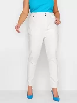 Image of Yours Elastic Waist Mom Jean White, Size 16, Women