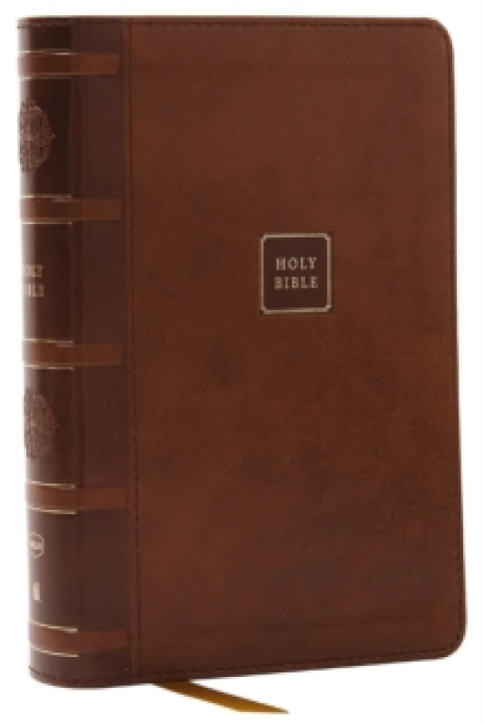 Image of NKJV Compact Paragraph-Style Bible w/ 43,000 Cross References, Brown Leathersoft, Red Letter, Comfort Print: Holy Bible, New King James Version : Holy