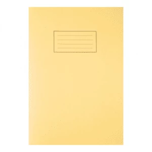 Image of Silvine Exercise Book A4, Ruled with Margin 80 Pages - Yellow (10 Pack)