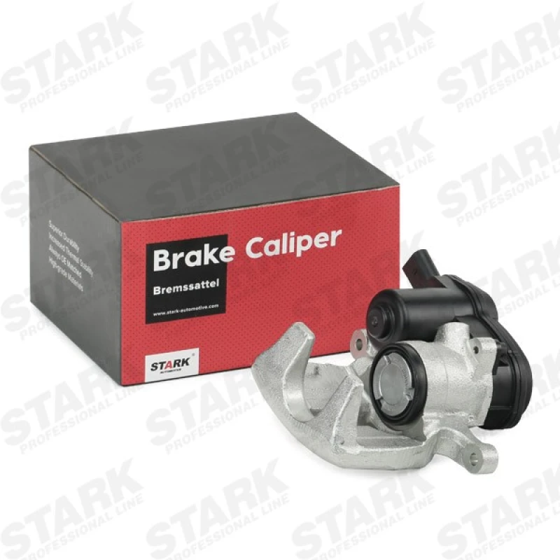 Image of STARK SKBC-0460422 Brake caliper Rear Axle, for vehicles with electric parking brake Cast Iron Brake Caliper (78)