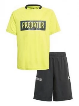 Image of Boys, adidas Predator Set, Black/Yellow, Size 9-10 Years