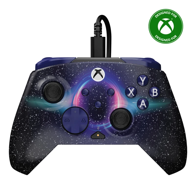 Image of Turtle Beach Turtle Beach Rematch Advanced Dark Cosmos Wired Gaming Controller for Xbox and PC - Lenticular, Multi-Design, Remappable Buttons, Hall-Ef
