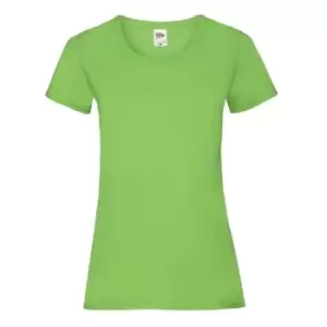 Image of Fruit Of The Loom Ladies/Womens Lady-Fit Valueweight Short Sleeve T-Shirt (L) (Lime)