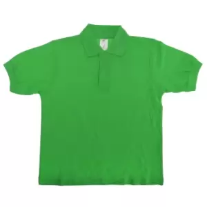 image of B&C Kids/Childrens Unisex Safran Polo Shirt (Pack of 2) (12-14) (Real Green)