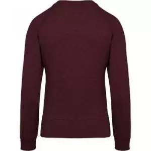 Image of Kariban Womens/Ladies Organic Raglan Sweatshirt (M) (Wine Heather)