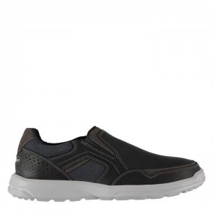 Image of Rockport Welker Casual Slip On Mens Shoes - Navy W/Canva