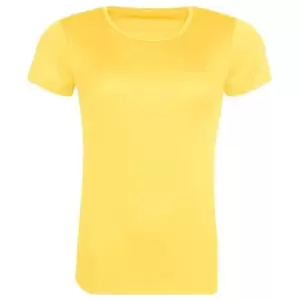 Image of Awdis Womens/Ladies Cool Recycled T-Shirt (L) (Sun Yellow)