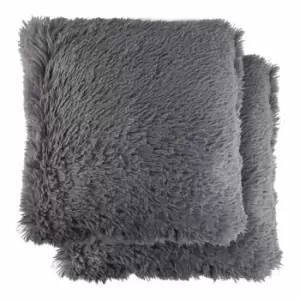 Image of Emma Barclay Doux Super Soft Cushion (pair) Cover In Silver