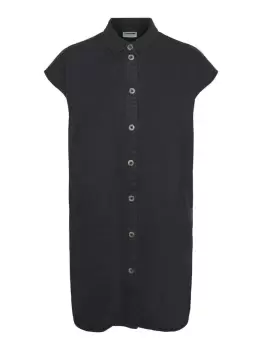 Image of NOISY MAY Sleeveless Shirt Dress Women Black